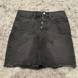 Big Girls Black Jean Skirt